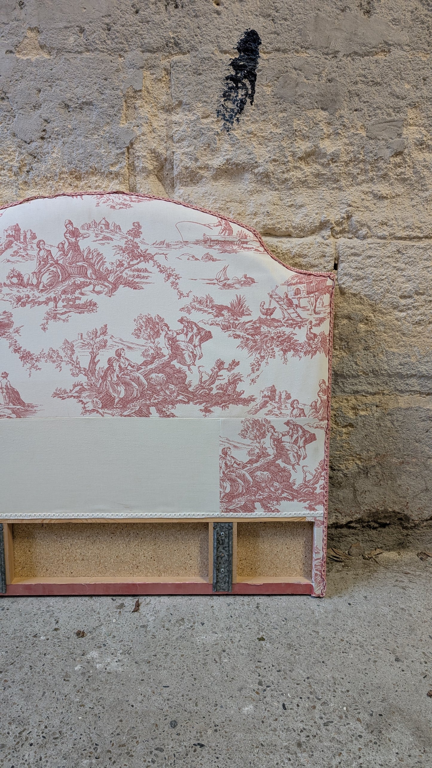 Tête de lit en toile de jouy