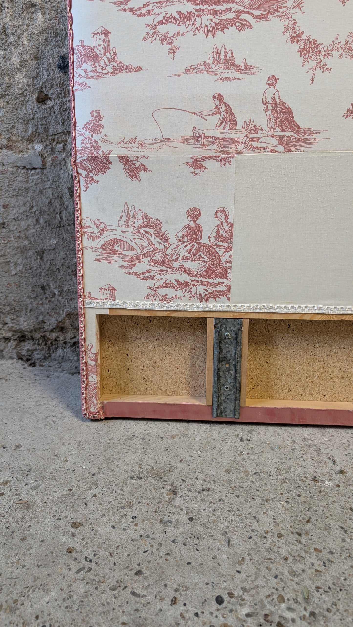 Tête de lit en toile de jouy