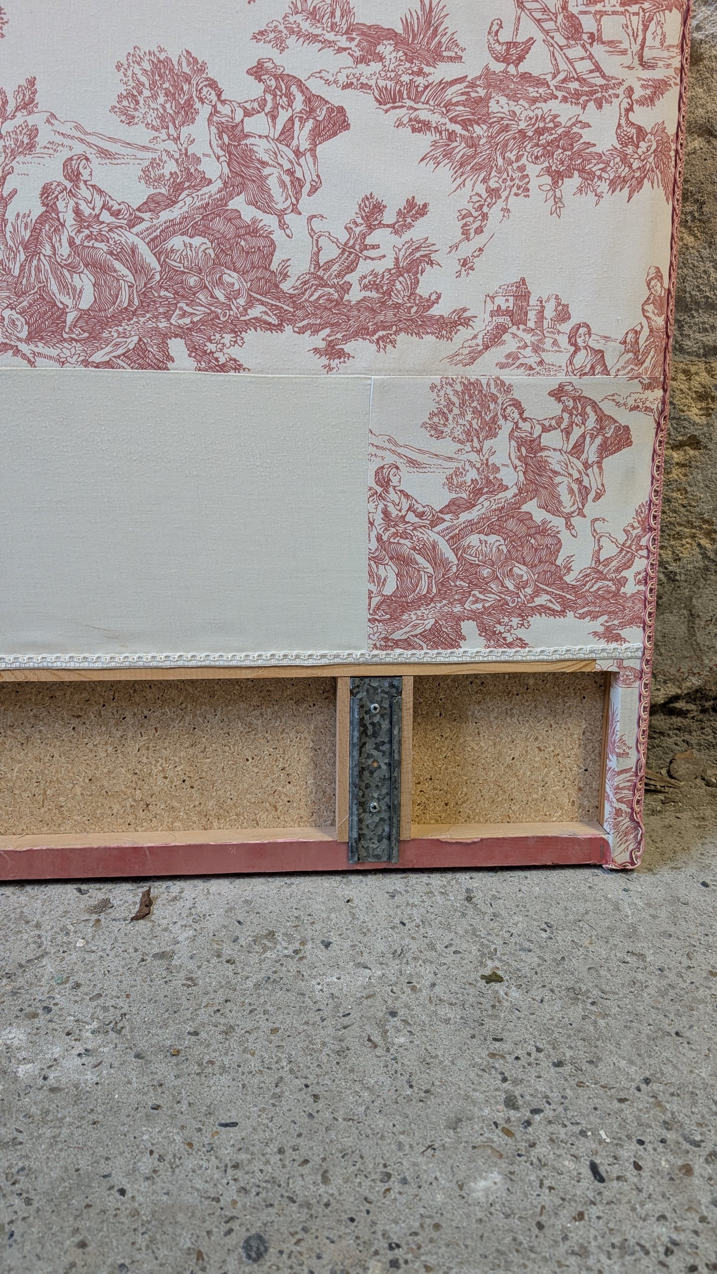 Tête de lit en toile de jouy