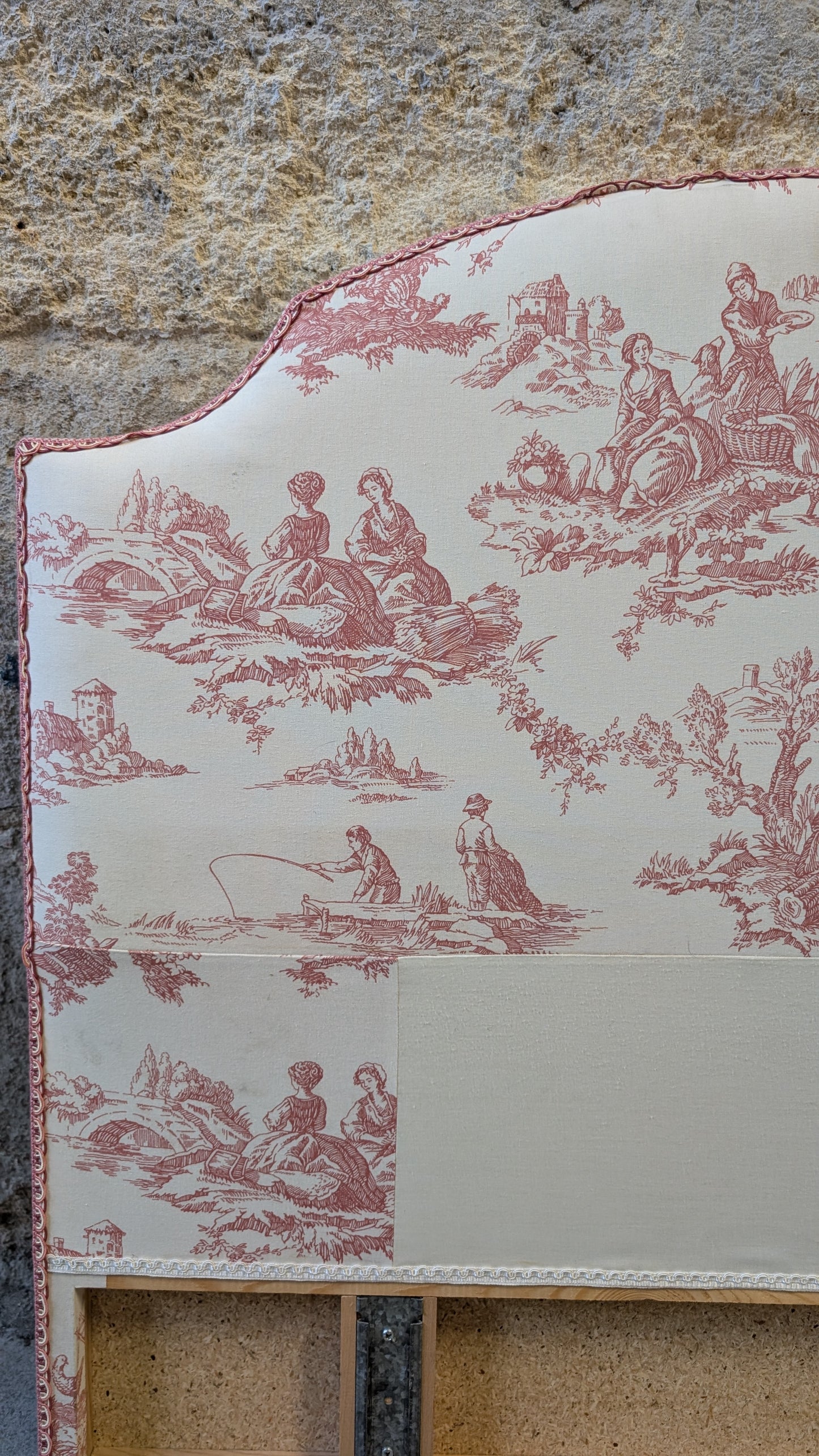 Tête de lit en toile de jouy