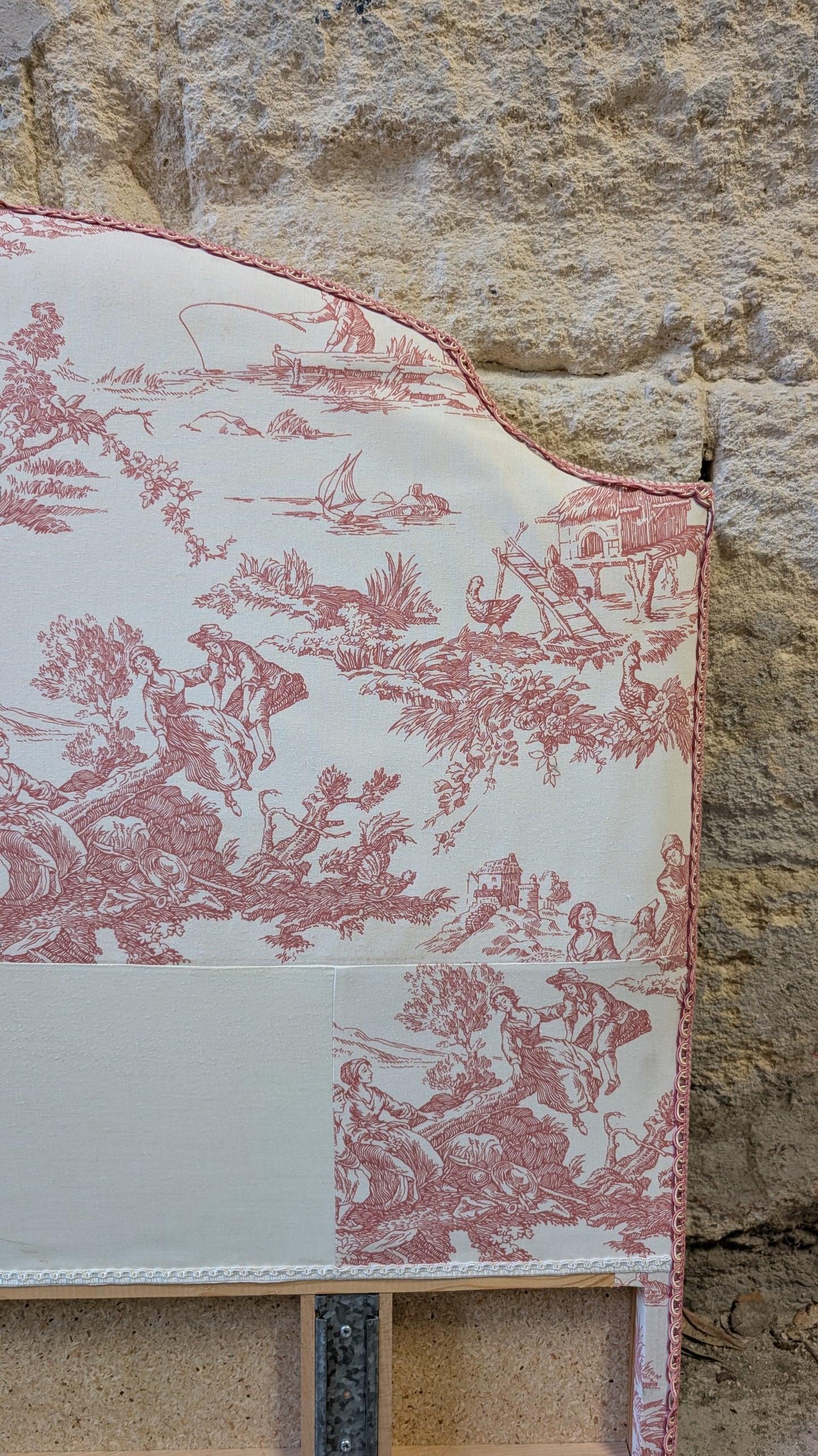 Tête de lit en toile de jouy