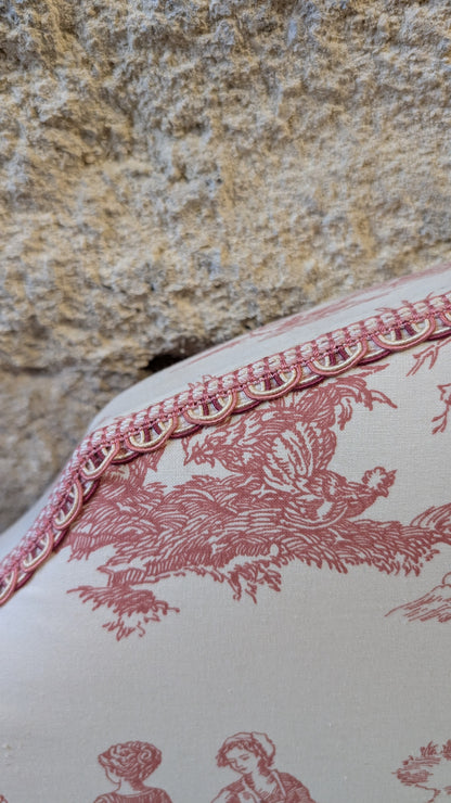 Tête de lit en toile de jouy