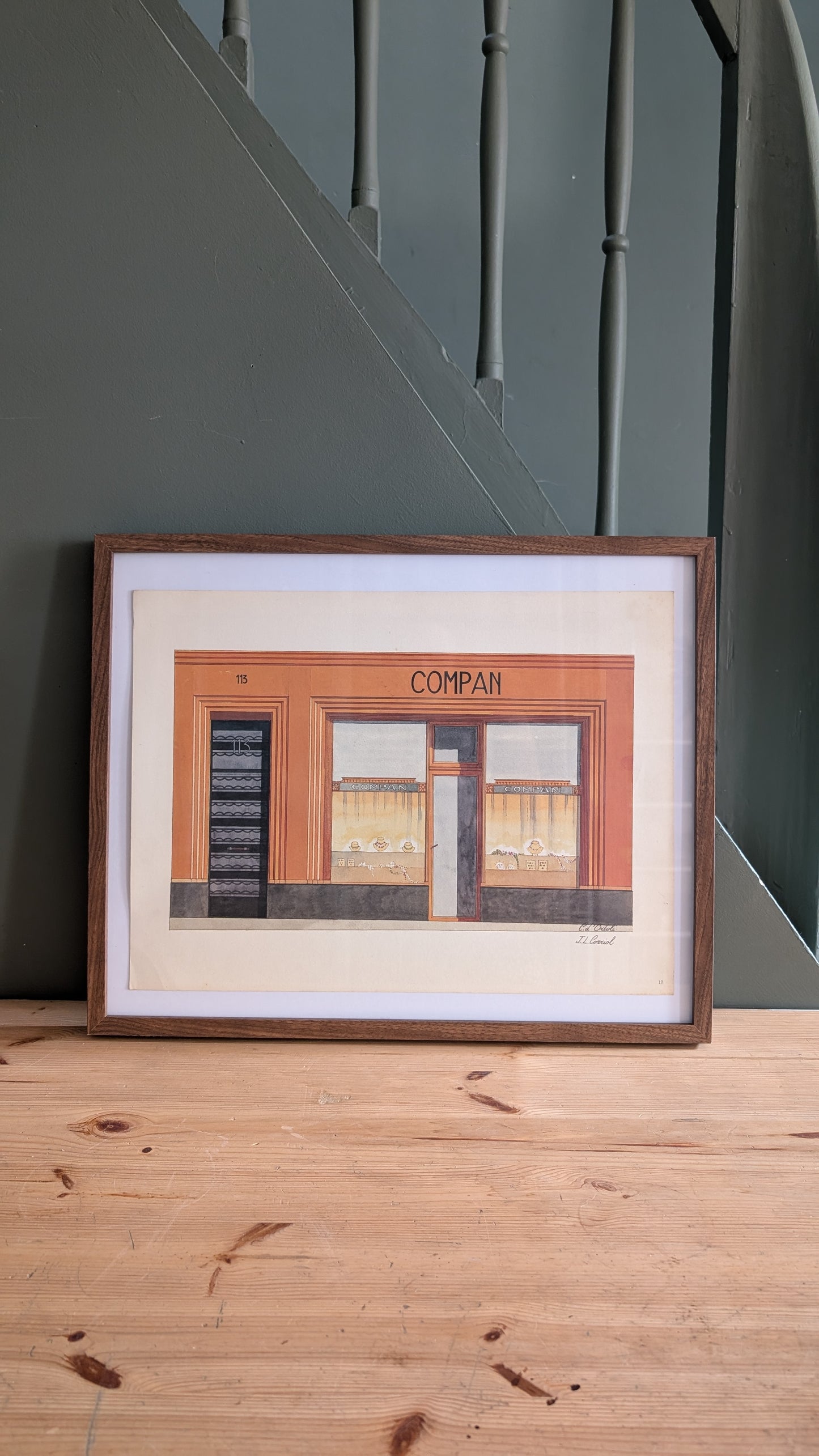 Lithographie "Joaillerie Compan" – Catherine d'Ortoli