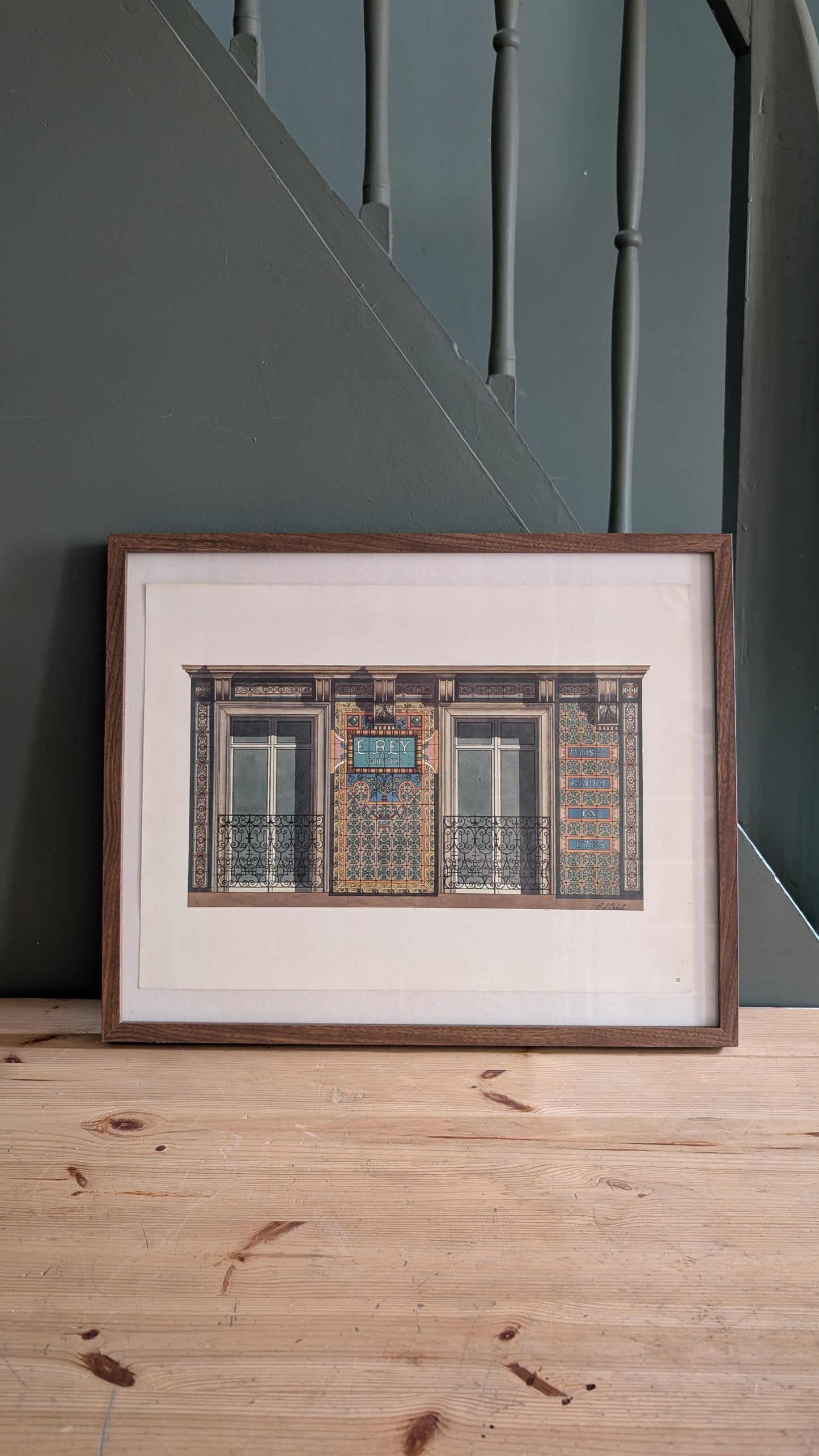 Lithographie "E. Rey Joaillier" – Catherine d'Ortoli