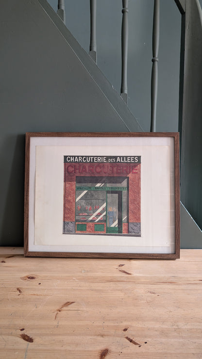 Lithographie "Charcuterie des Allées" – Catherine d'Ortoli