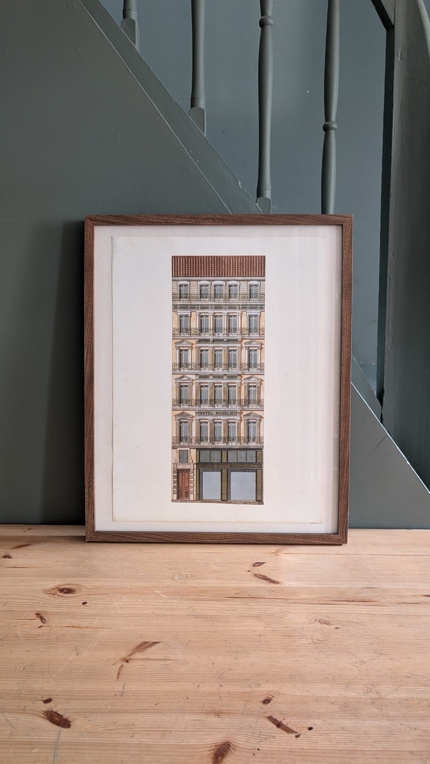 Lithographie "Hôtel Richelieu" – Catherine d'Ortoli