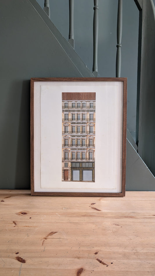 Lithographie "Hôtel Richelieu" – Catherine d'Ortoli