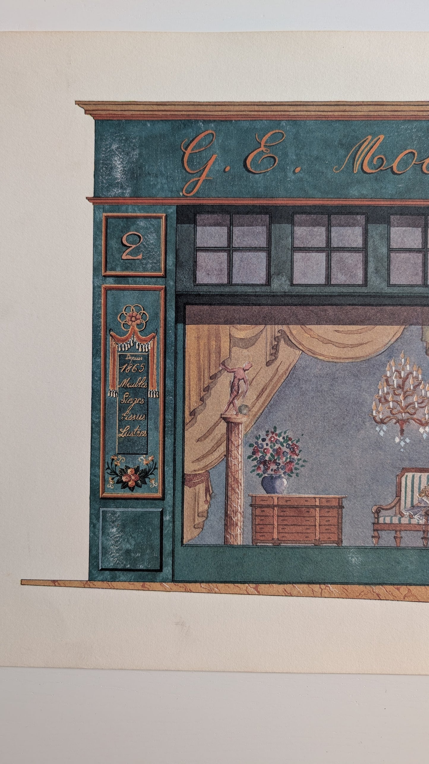 Lithographie "G. E. Mouret - brocante" – Catherine d'Ortoli