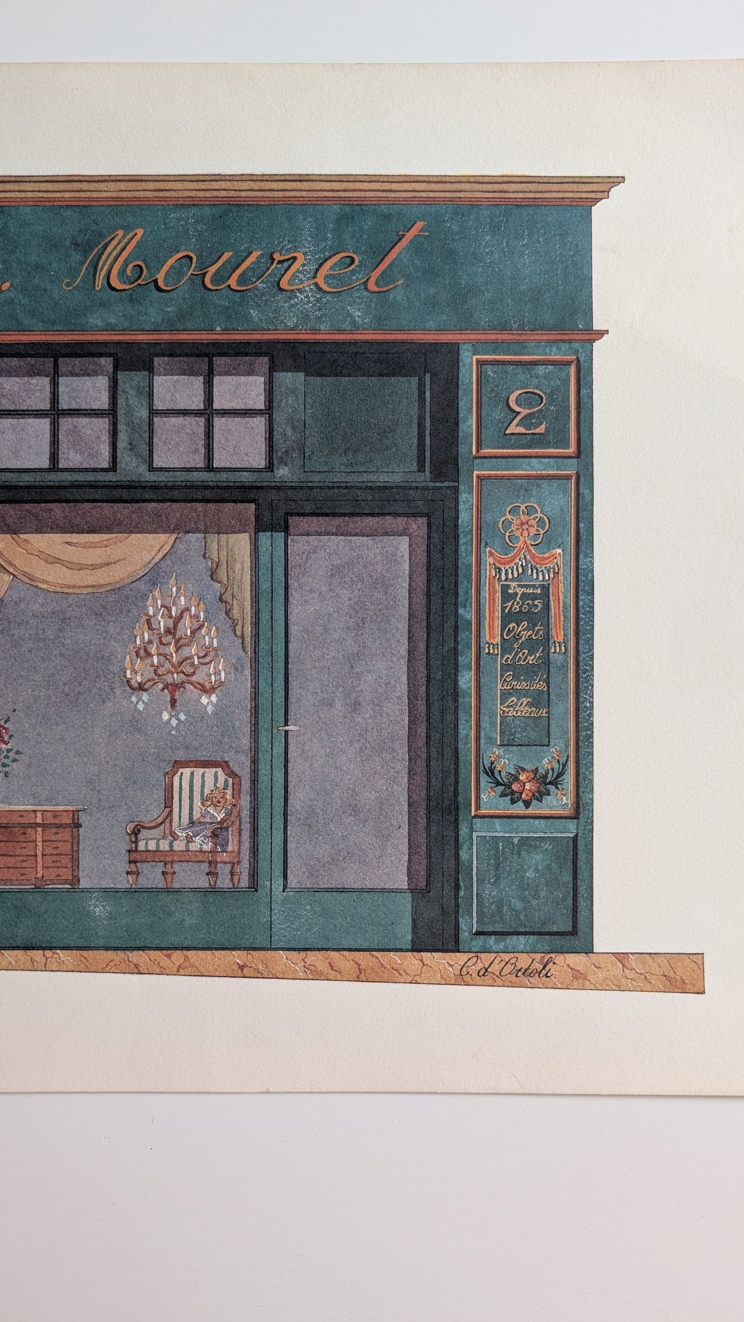 Lithographie "G. E. Mouret - brocante" – Catherine d'Ortoli