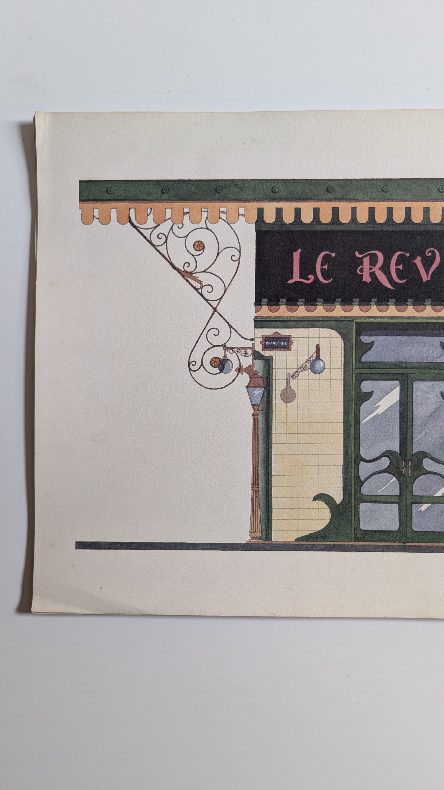Lithographie "Le Réverbère" – Catherine d'Ortoli