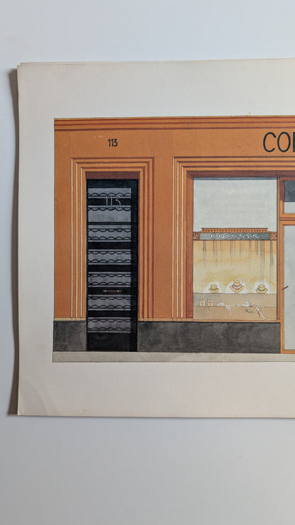Lithographie "Joaillerie Compan" – Catherine d'Ortoli