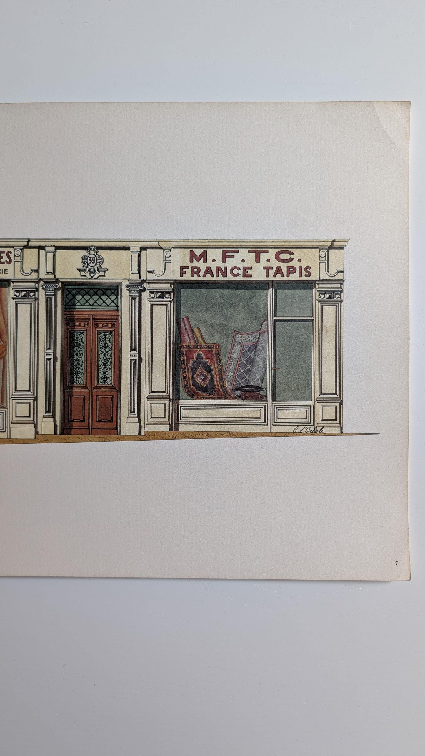 Lithographie "Ste Noailles Textiles" – Catherine d'Ortoli
