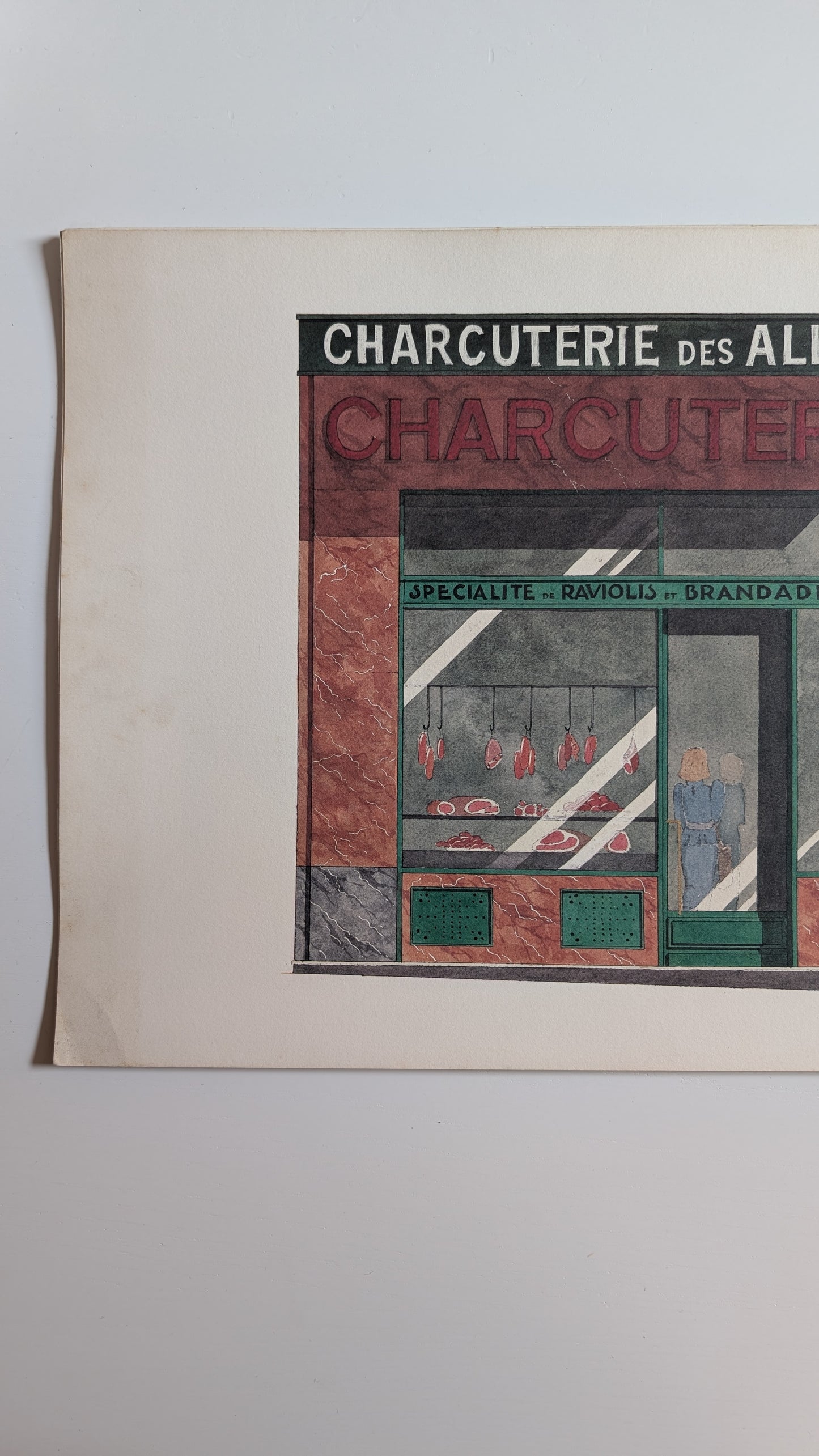 Lithographie "Charcuterie des Allées" – Catherine d'Ortoli