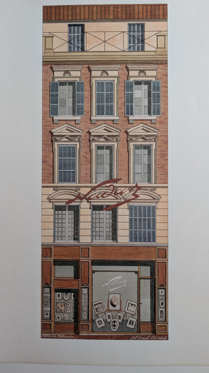 Lithographie "Atelier du Patrimoine - Façade Nadar" – Catherine d'Ortoli
