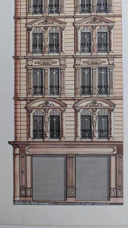 Lithographie "Atelier du Patrimoine" – Catherine d'Ortoli