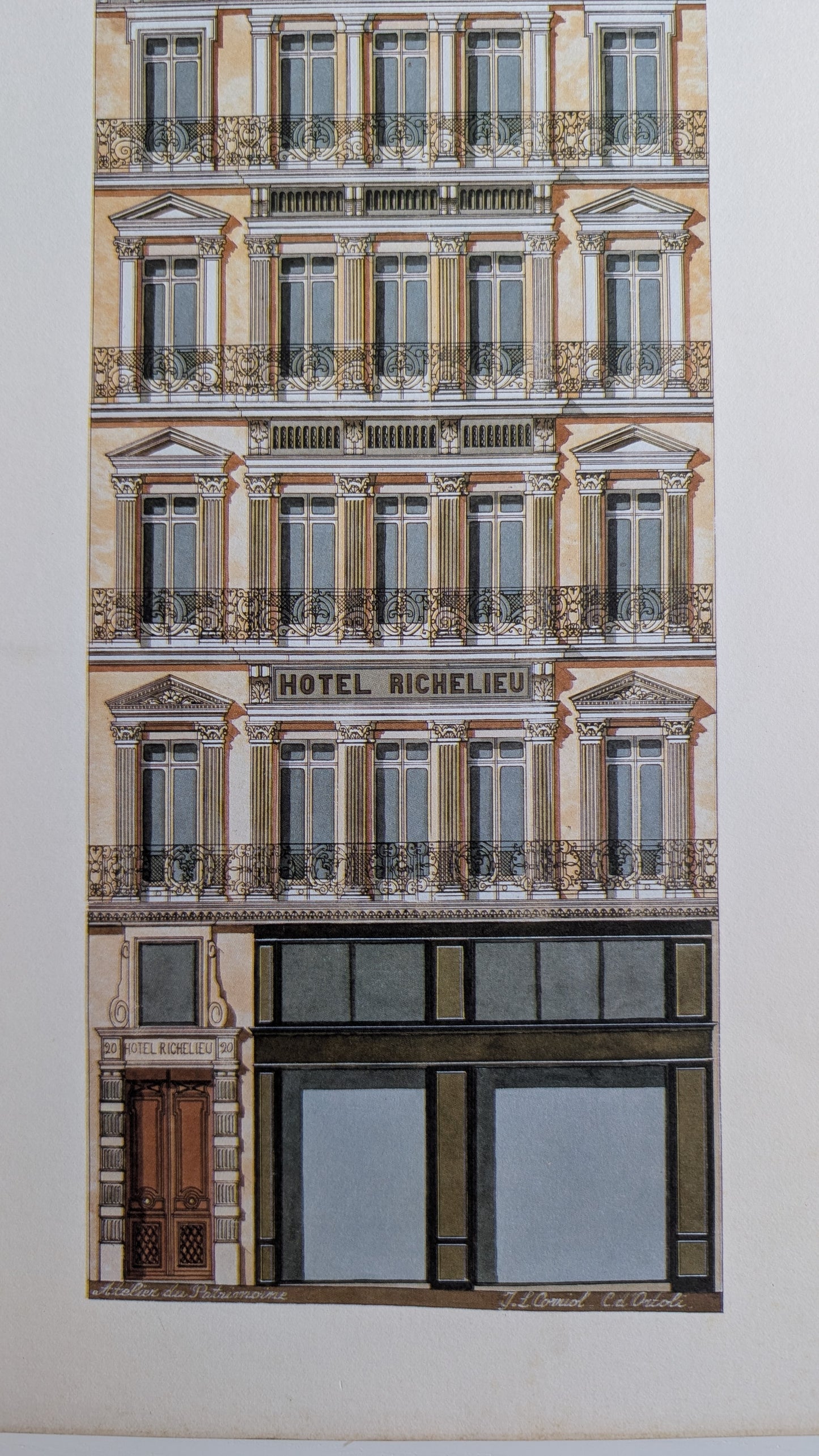 Lithographie "Hôtel Richelieu" – Catherine d'Ortoli