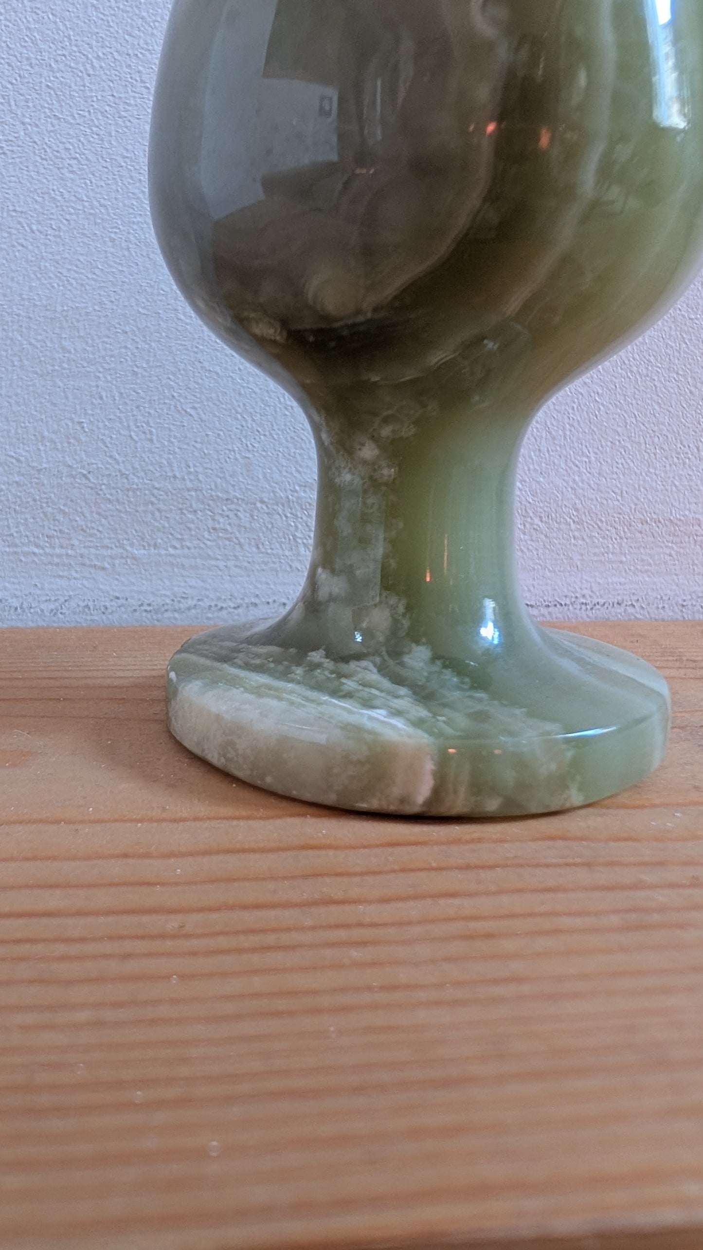 Briquet de table vintage en onyx vert – style années 70