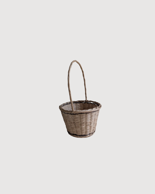 Panier rond en osier bois clair