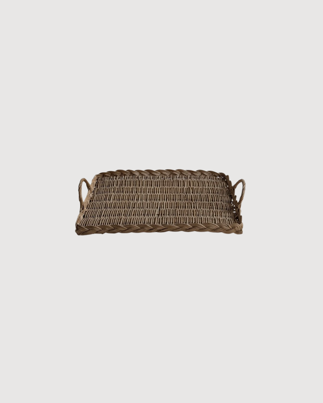 Plateau en osier rectangulaire