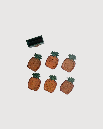 Sous verres vintage forme ananas