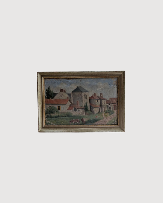 Tableau ancien, village