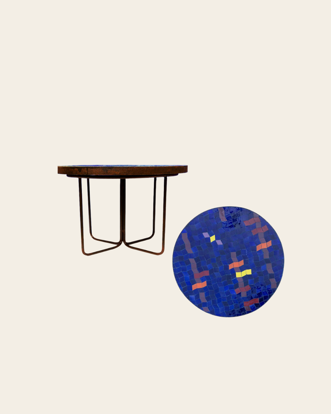 TABLE BASSE "ZOIZEAUX - NUIT" EN ZELLIGE PAR GAZELLE MOB