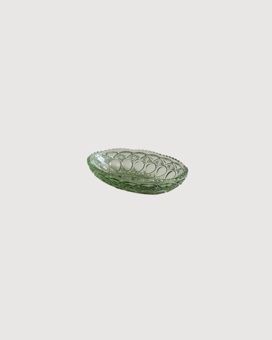 Vide-poche en verre vert